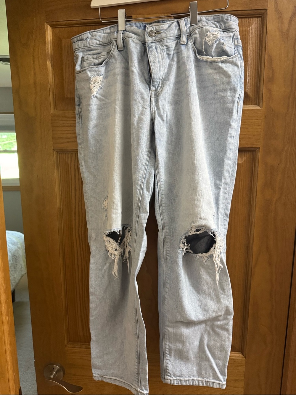 Studio Light Blue Distressed Boyfriend Jeans